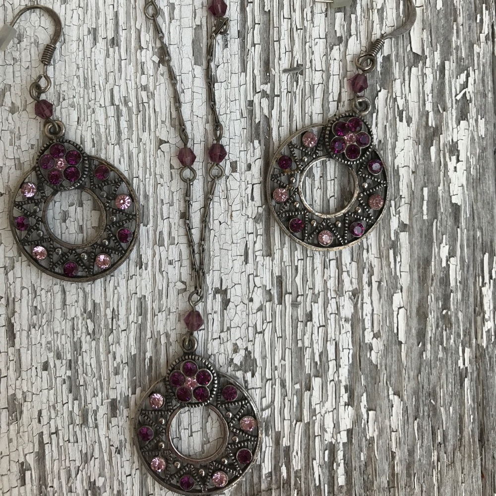 Lia Sophia Jewelry Set- Necklace and Earrings