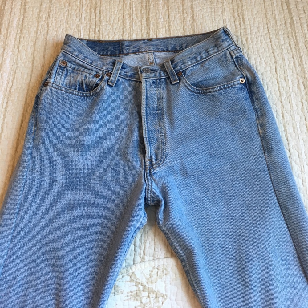 Vintage 501 Levi's High Waist Light Wash Jeans