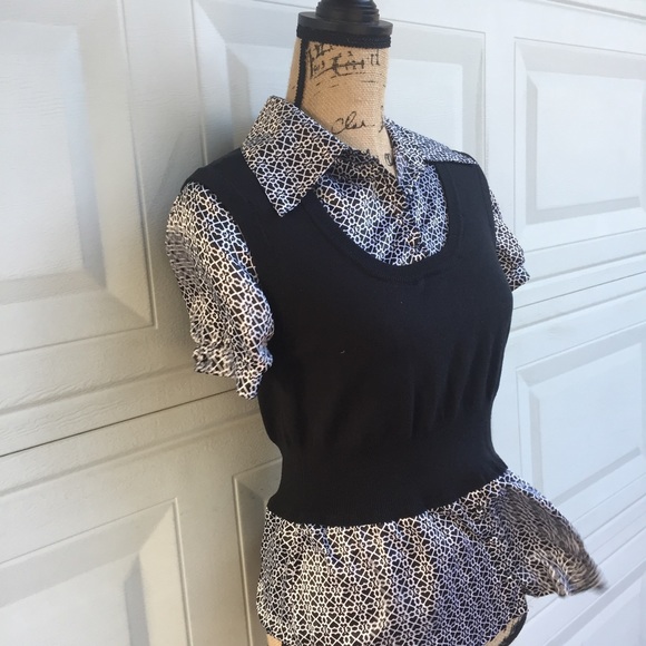 Vest Blouse Size L stretch - Picture 2 of 4