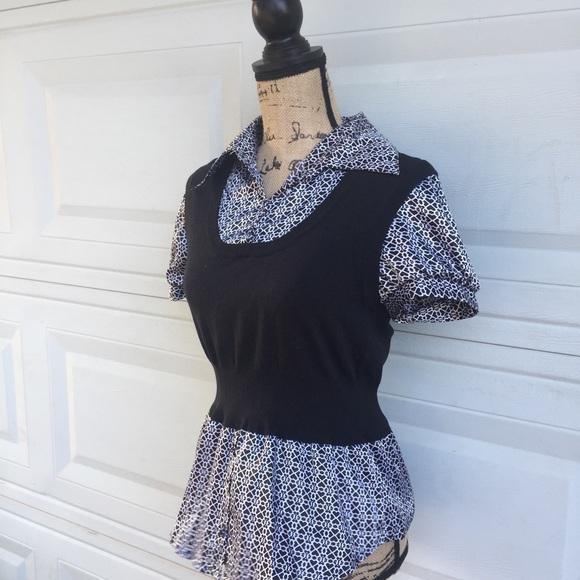 Vest Blouse Size L stretch - Picture 3 of 4