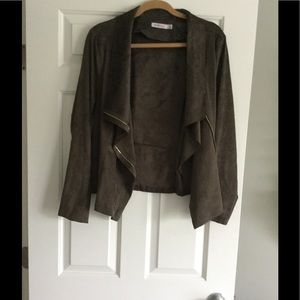 Just Fab Faux Suede Jacket