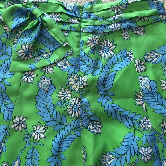 NWT Lilly Pulitzer Lime Blue Tropical Print skirt - Picture 4 of 7