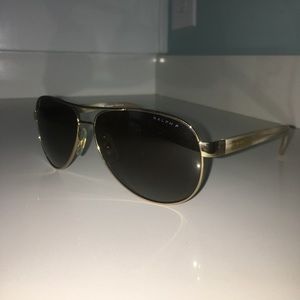 Ralph Lauren Classic Gold Rim Aviator Sunglasses