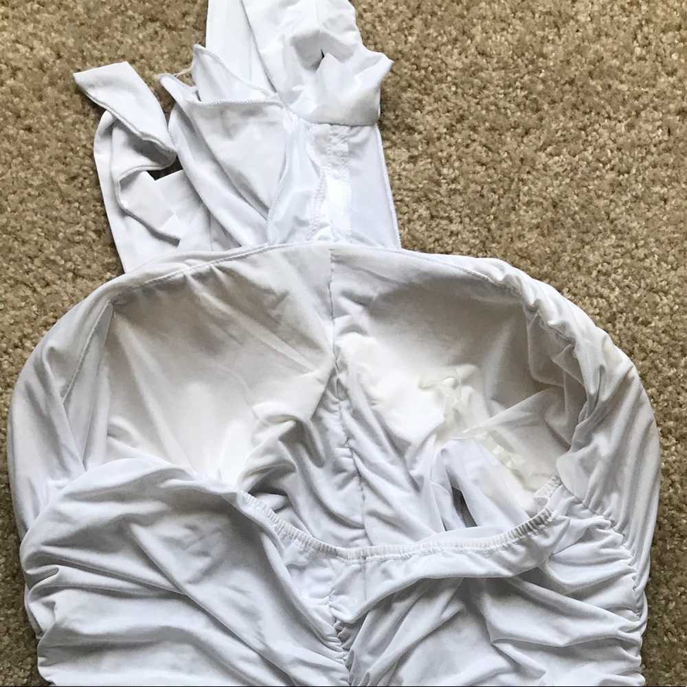 White Ruffle Halter Top - Picture 4 of 6