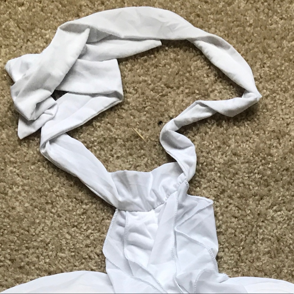 White Ruffle Halter Top - Picture 5 of 6