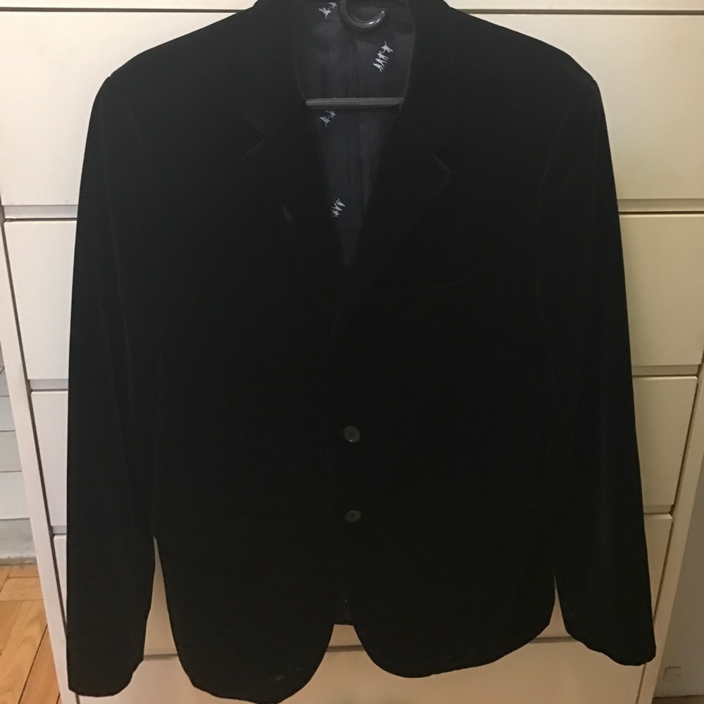 Theory Men's Black Velvet Blazer
