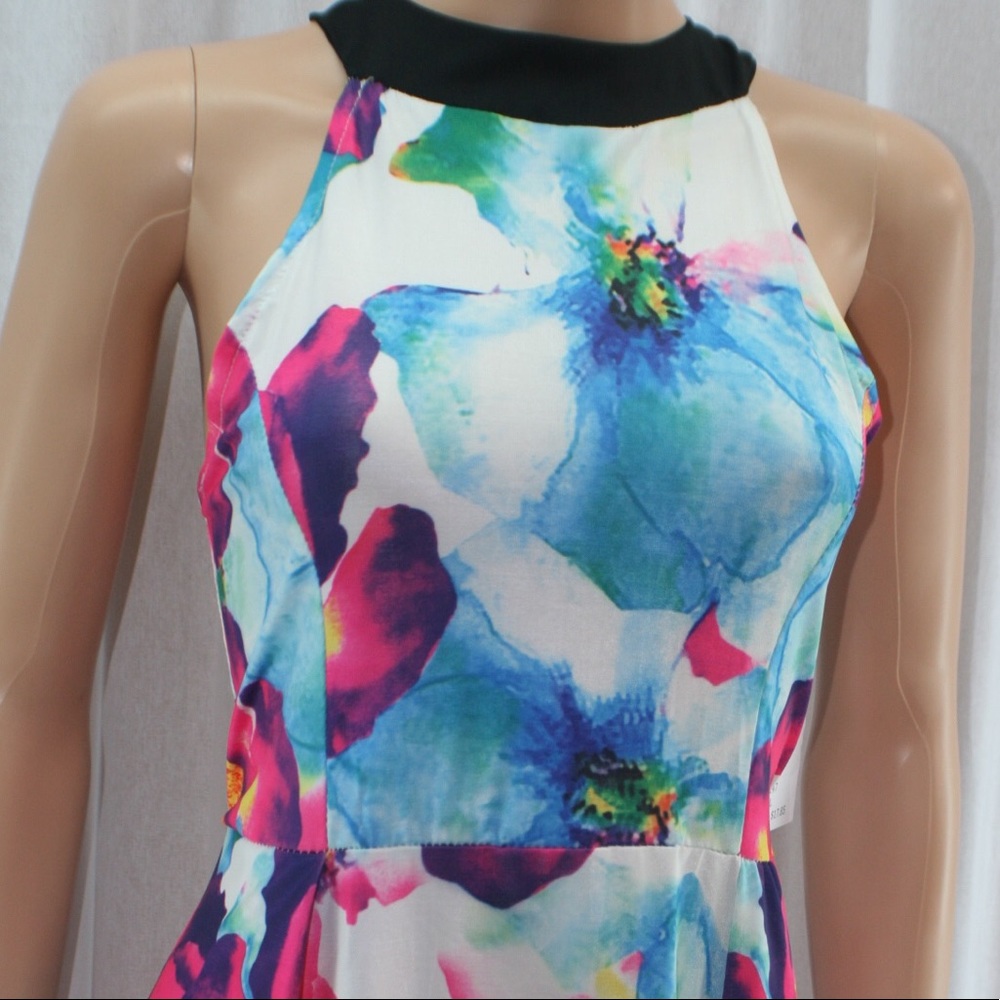 DR1147-Multi color sleeveless fun summer dress.