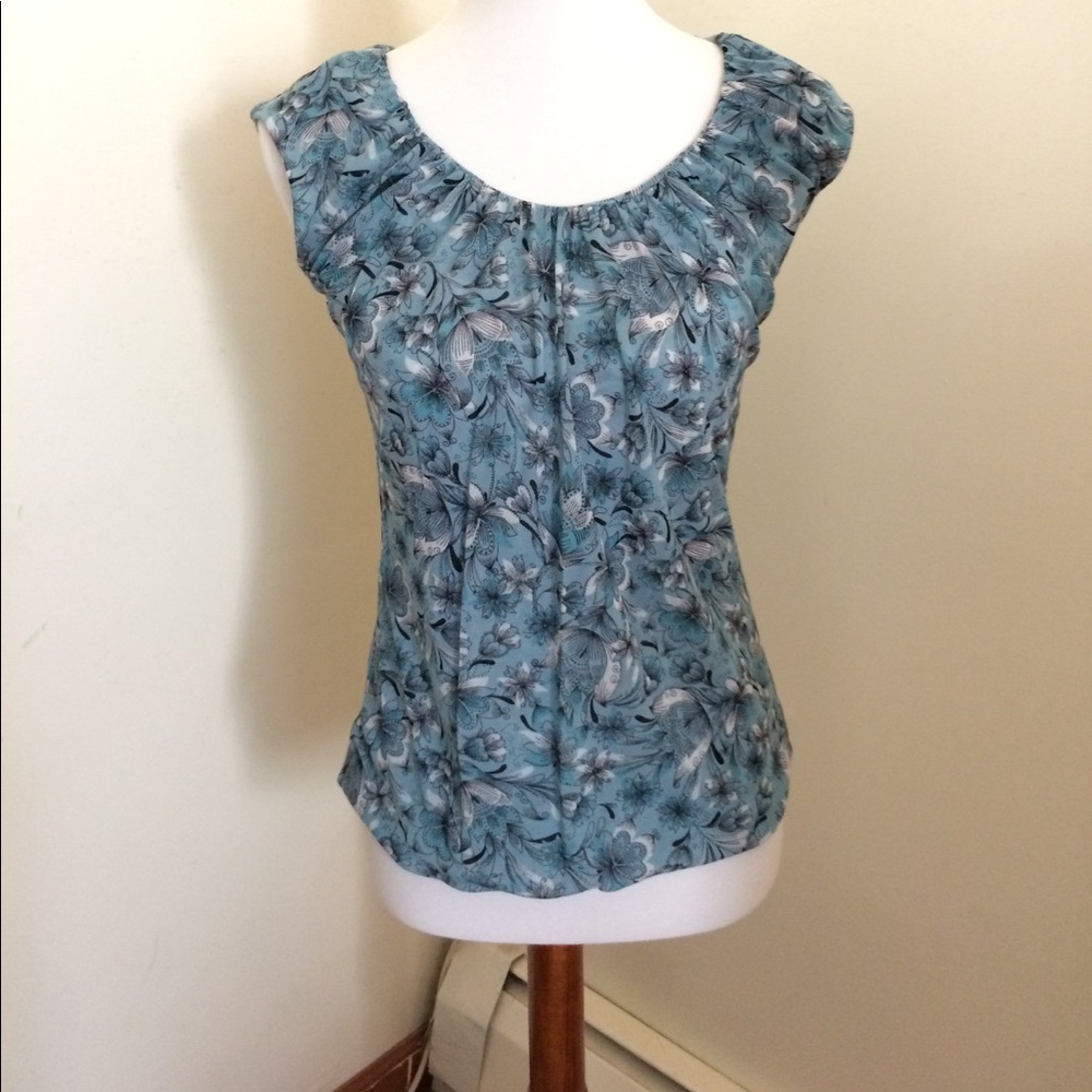 Ann Taylor Loft Blue Tank Top