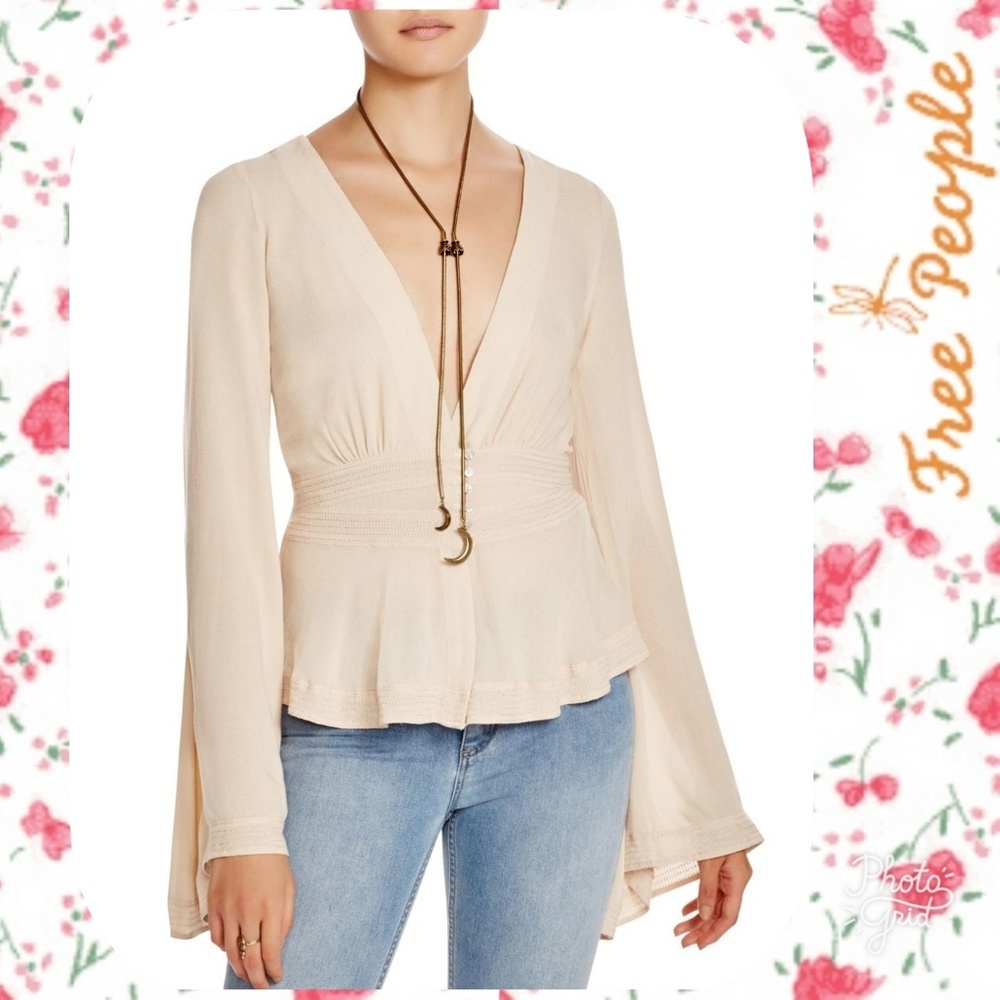 Boho Bell Sleeve Button Up Blouse