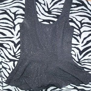 Black pleplum top