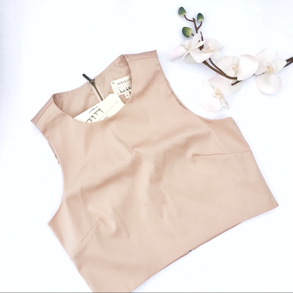 PM Pick Nicole Miller Artelier   crop top nude