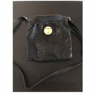 Marc Jacobs Black Leather Cross Body Satchel