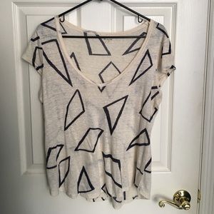 MADEWELL: geometric wide vneck top