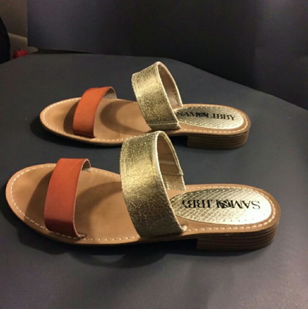 Brown and Gold Sandals