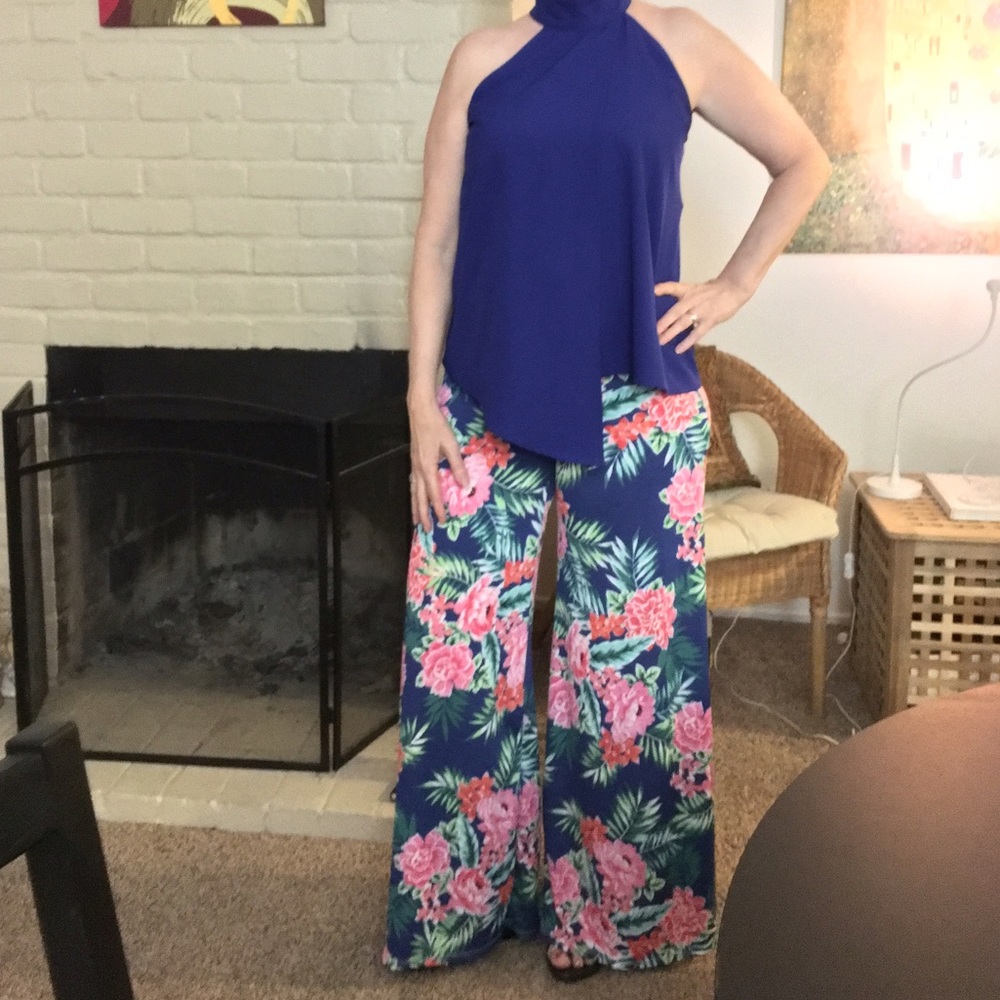 NEW  Tropical palazzo pants  - Picture 2 of 3