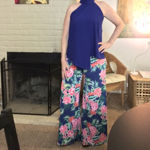 NEW  Tropical palazzo pants  - Picture 2 of 3