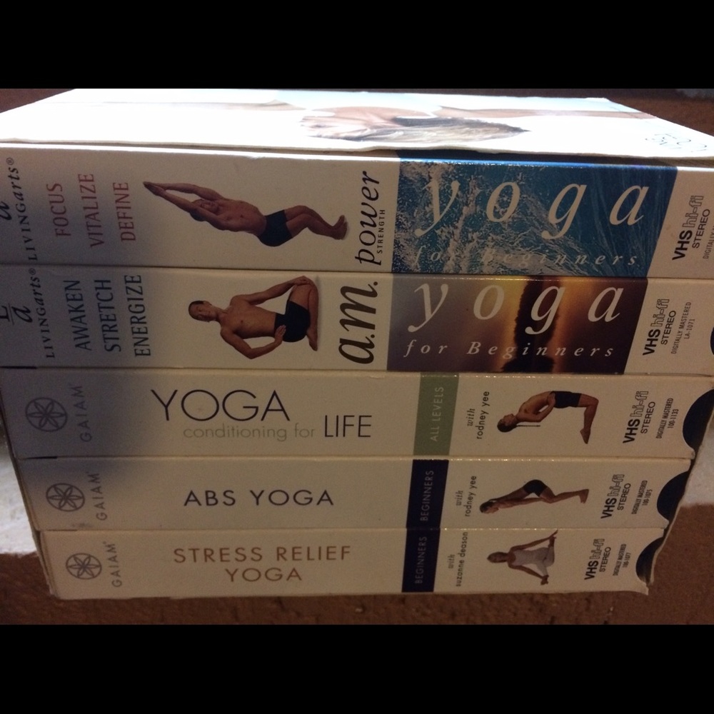 Yoga VHS videos-5-Set by living Arts and Galiam.