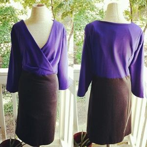 2-Toned Purple and Gray Wiggle Dress