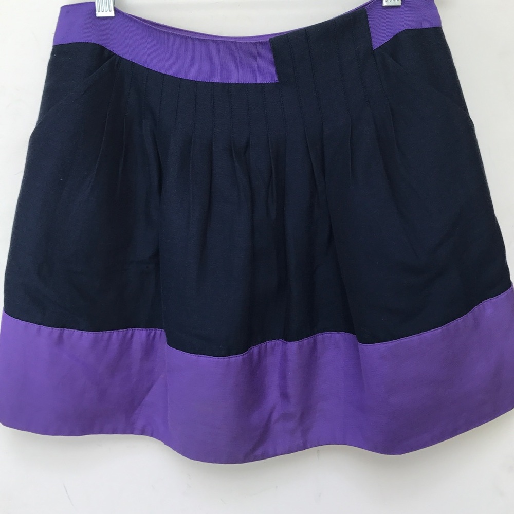 TED BAKER LONDON Blue Purple Mini Skirt Sz 2 US 6