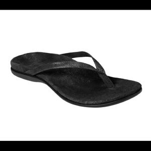 Vionic Corfu black leather sandal size 10 NEW