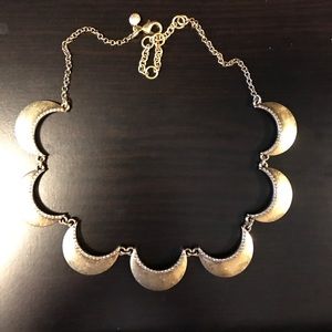 J Crew scallop brass necklace