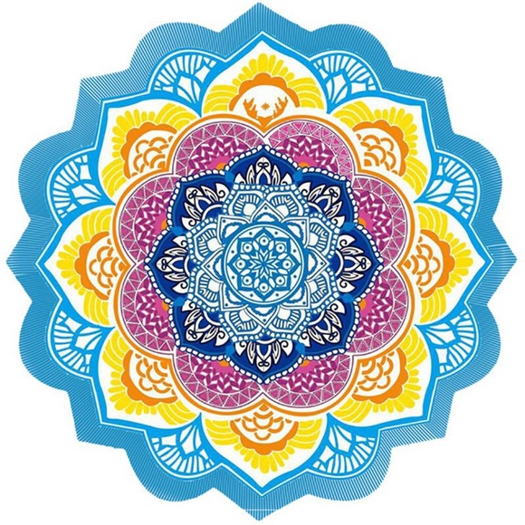 Mandala Colorful Yoga Mat Beach Coverup Shawl Wrap - Picture 7 of 8