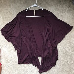 Beautiful burgundy flutter cardigan