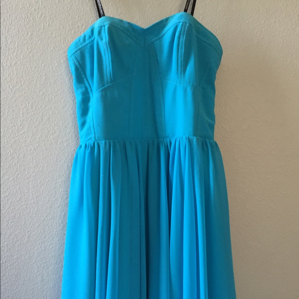 Guess strapless chiffon dress