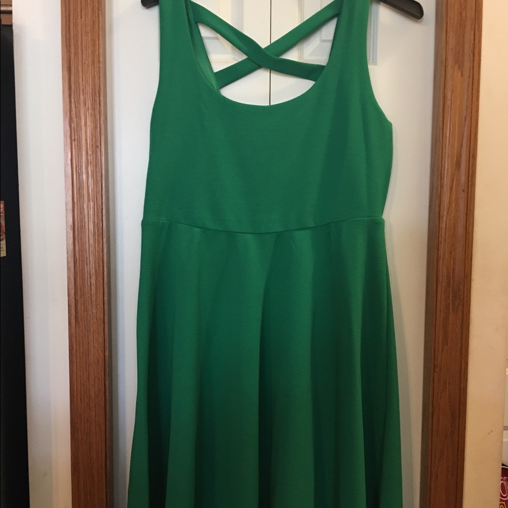 Torrid NWOT skater dress, green sz 1