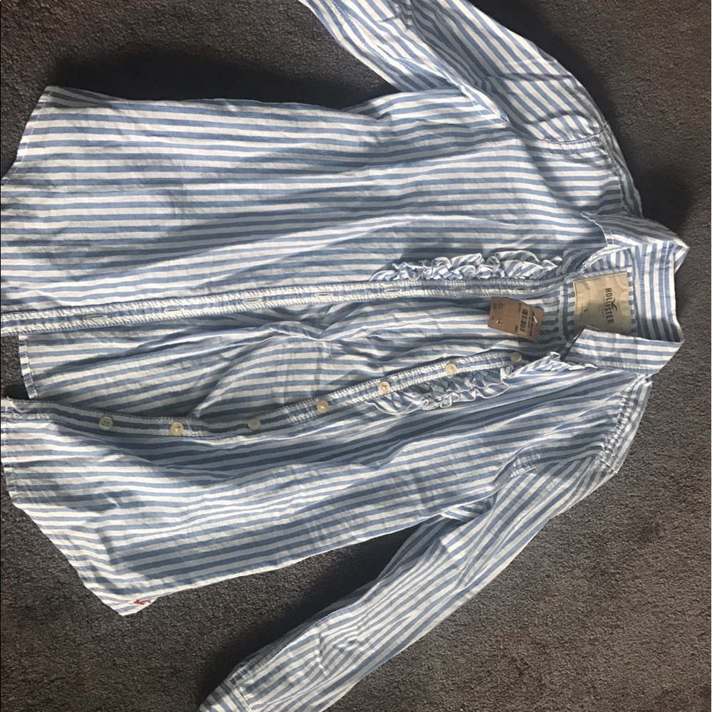 Hollister striped button up