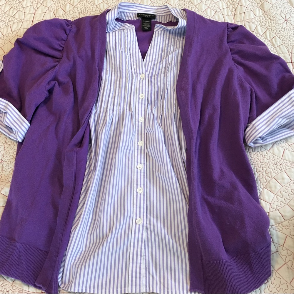 Shirt and cardigan combo