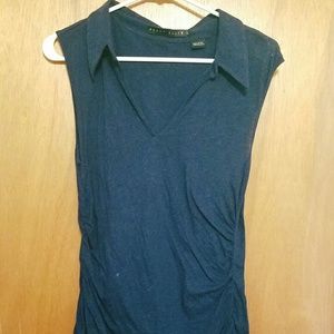 PERRY ELLIS NAVY BLUE SLEEVELESS POLO (SIZE L)
