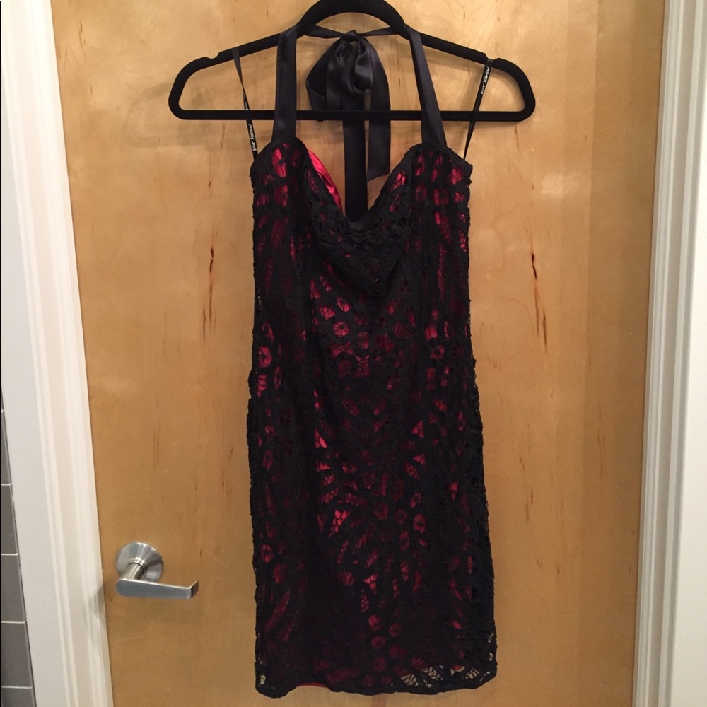 Gorgeous Betsy Johnson black and red cutout dress