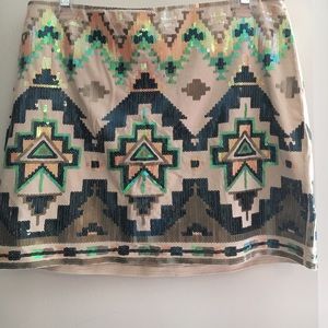 Express Aztec sequence mini skirt