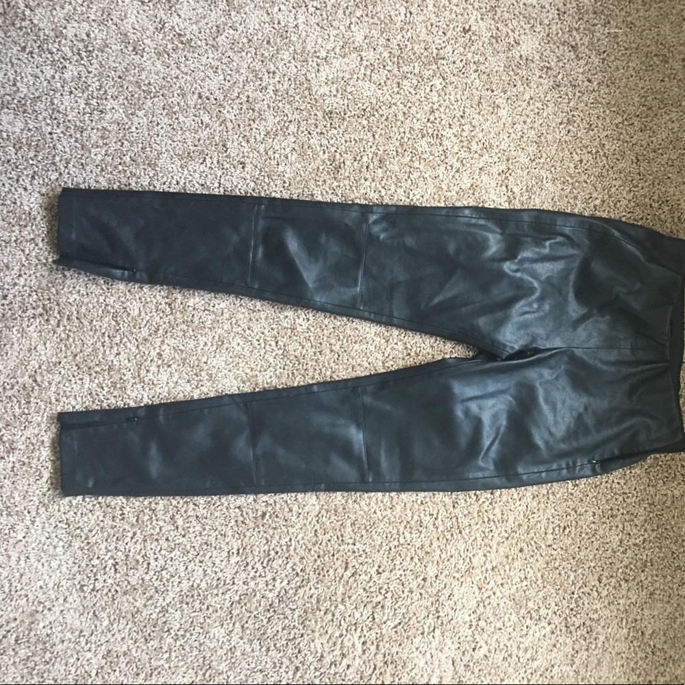 Black leather pants