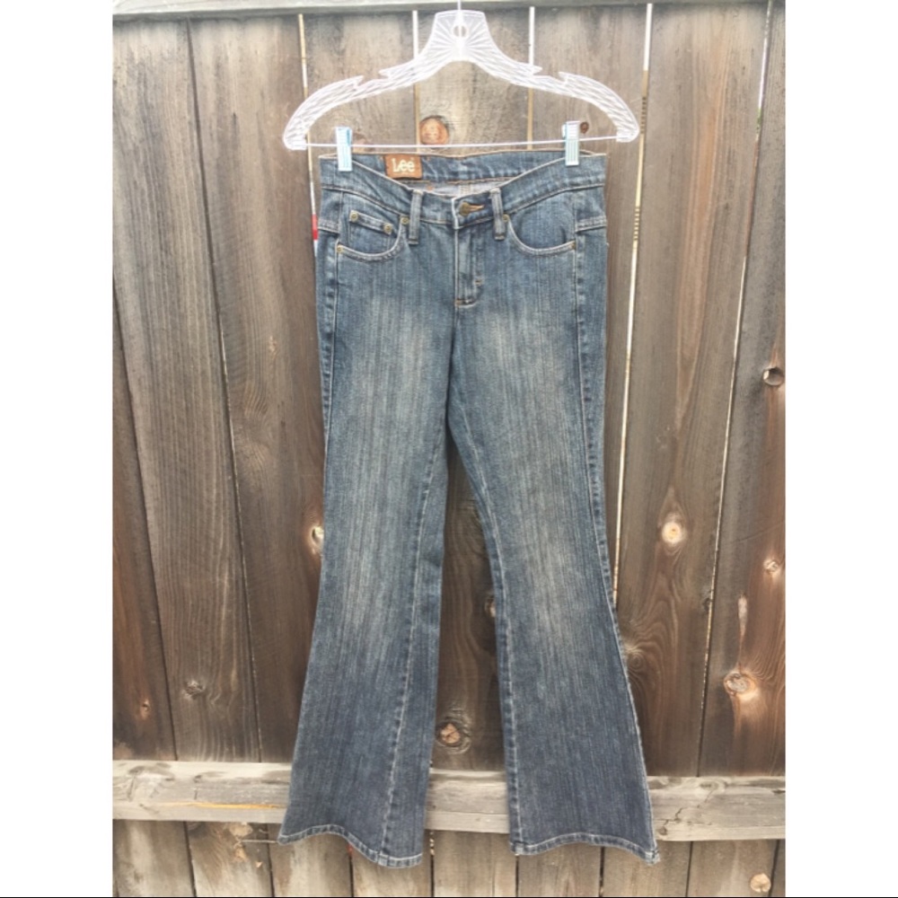 VTG 90s Lee Flare Bottom denim jeans SZ 0