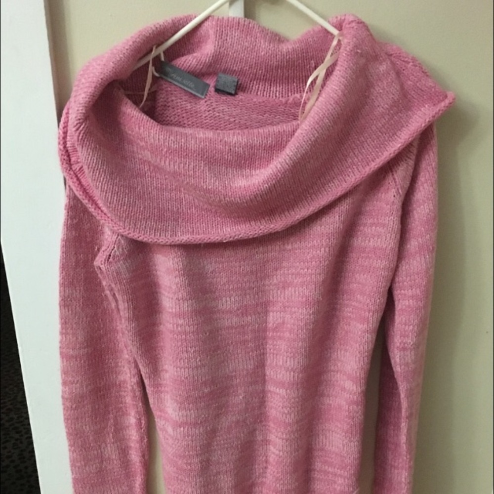 NWOT Anisette Marled Pink Cowl Neck Sweater
