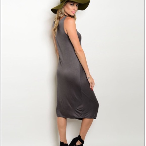 Charcoal Midi Dress - Picture 2 of 3