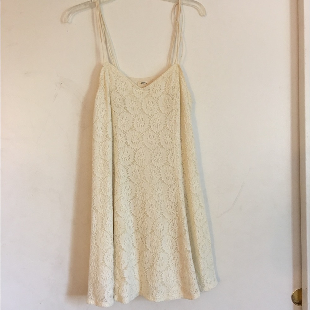 Cream Floral Lace Dress