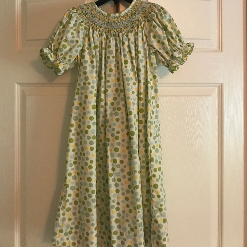 Multi-color smoked dress