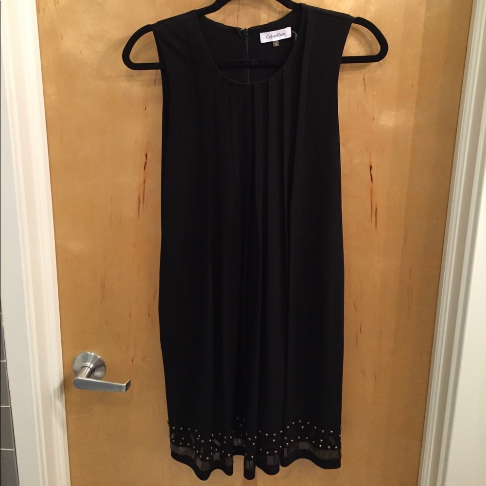 Black Calvin Klein dress w/ Metal Bead detail
