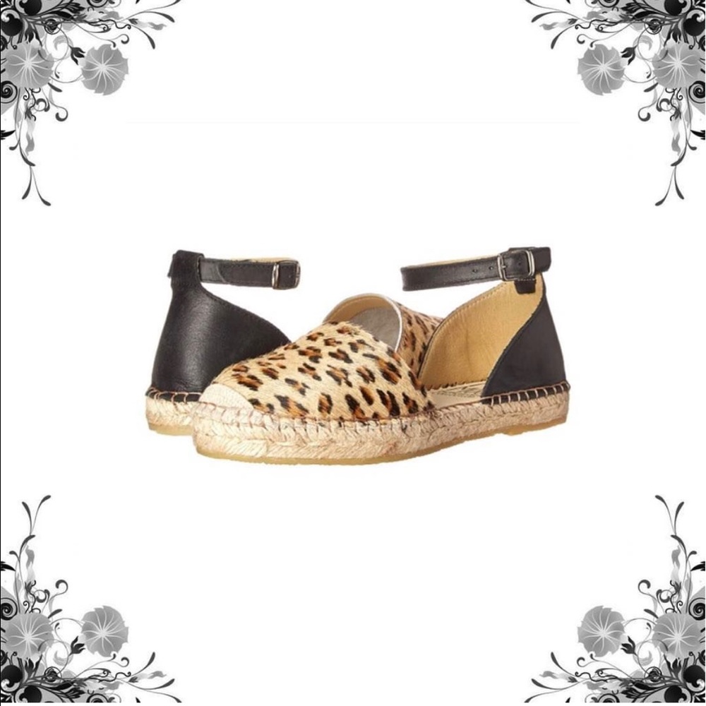 Pony Cheetah Print Hair Espadrille Leather Sandal - Picture 6 of 7