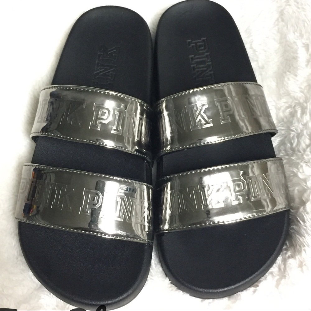 Pink Double Strap Slides