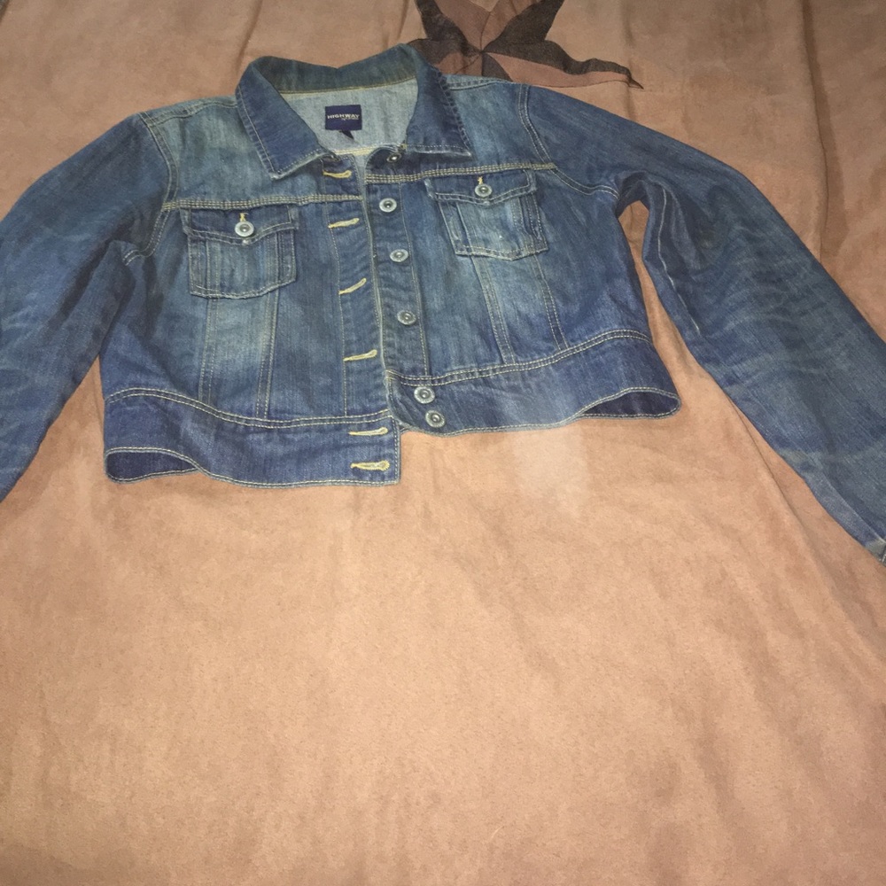 NWOT: highway jeans crop jacket