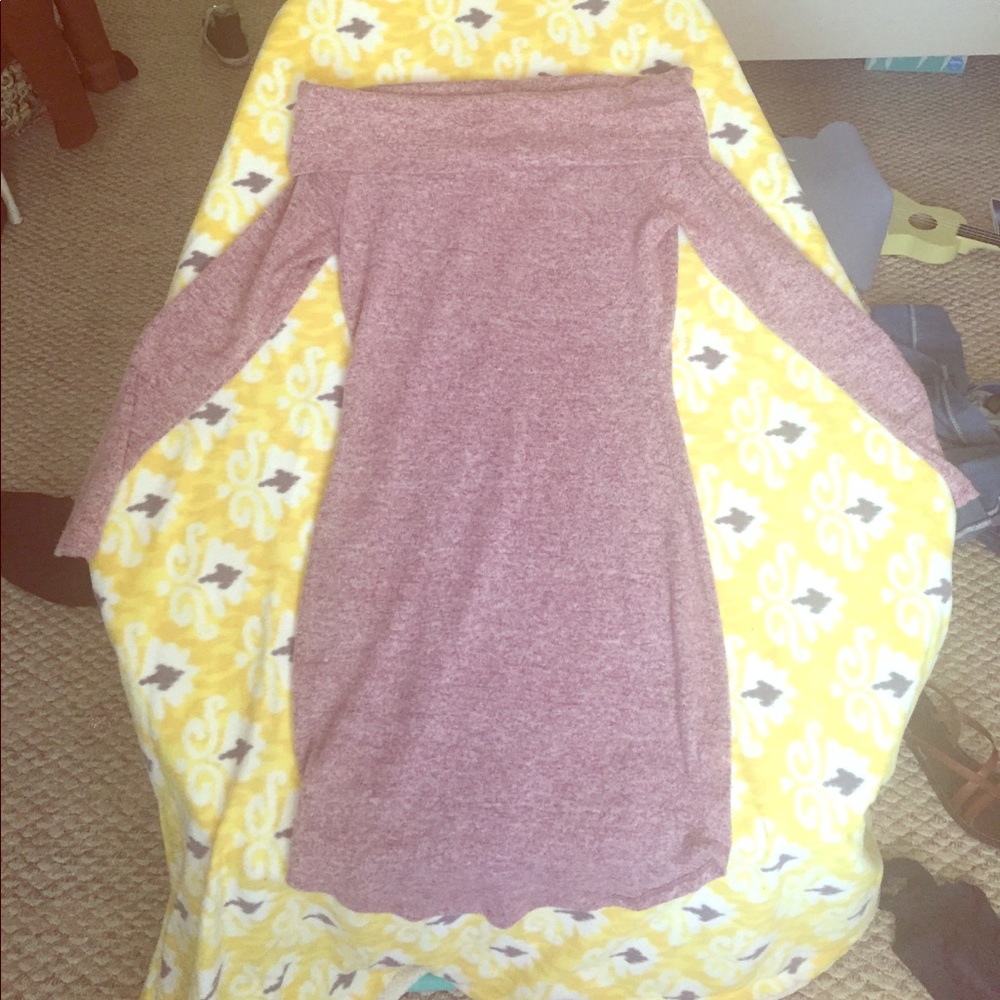 NWOT Super Soft Off the Shoulder Heathered Dress