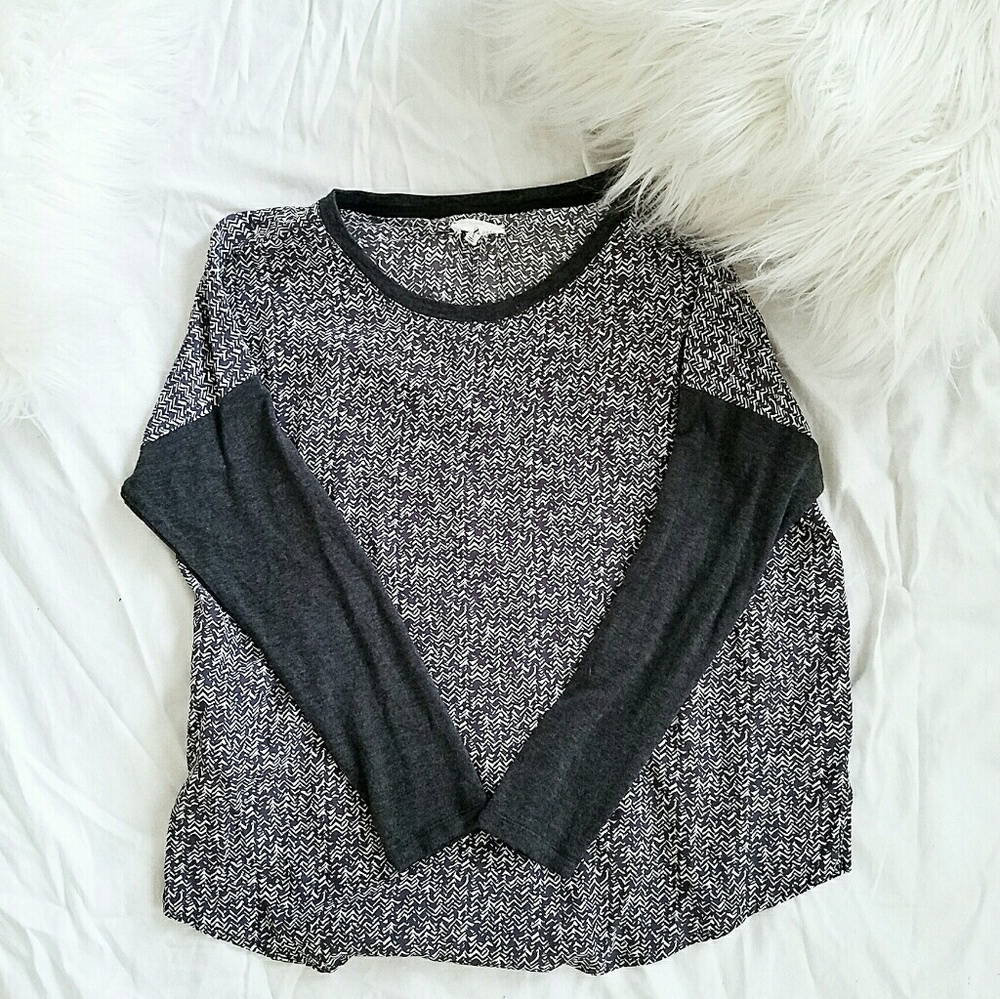 Lou & Grey top w/ sweater sleeves