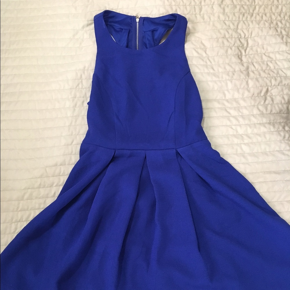 Lulus.com blue skater dress size small