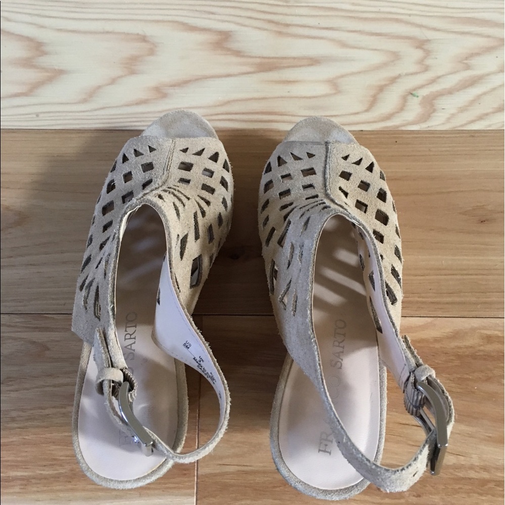 Suede wedges