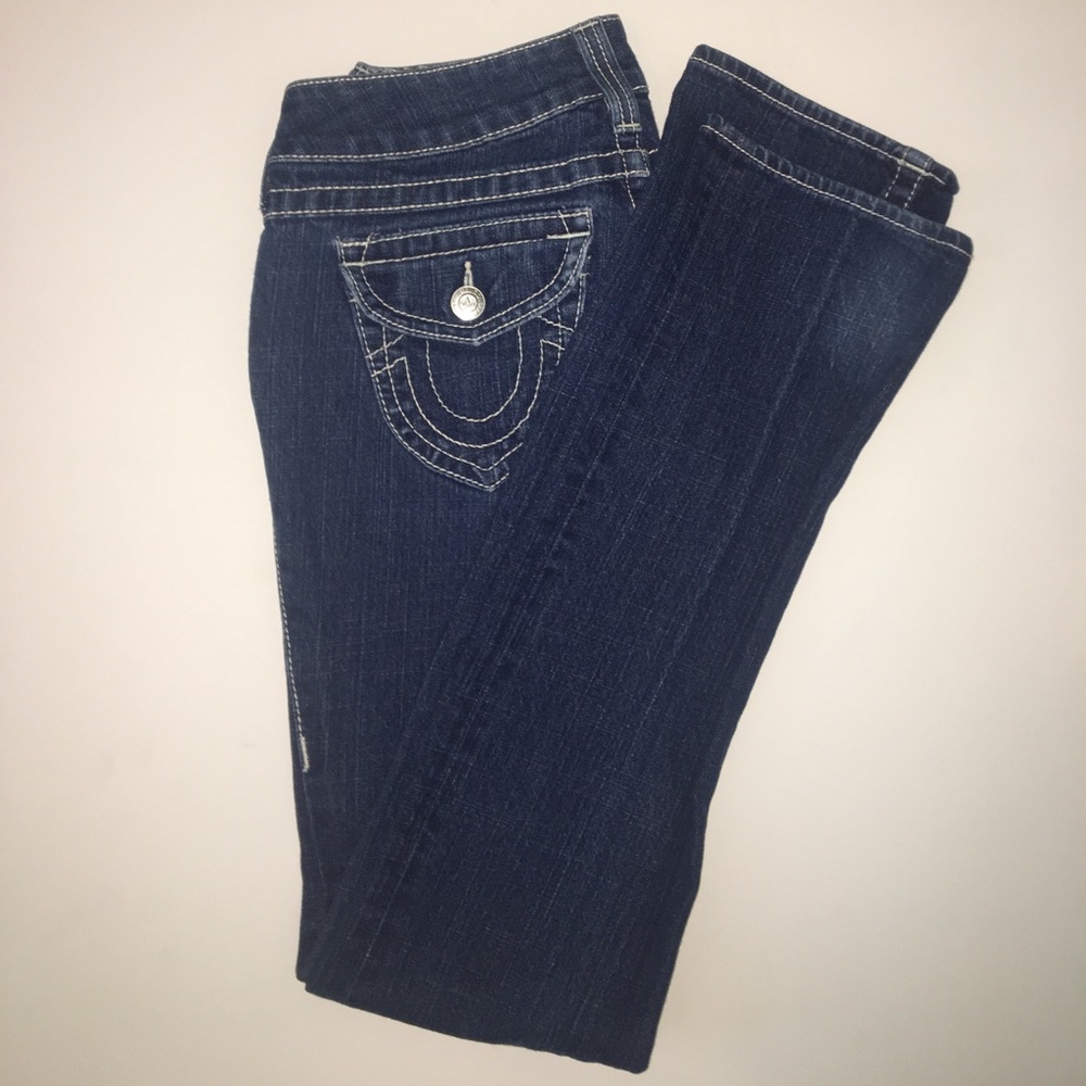 True Religion//Dark Wash Jeans//Straight Leg