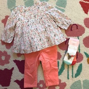 Gymboree Baby Girl's Fawn Print Set